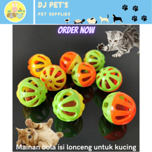 mainan kucing interaktif cat toys bola isi lonceng