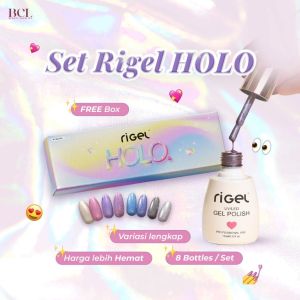 {Bundling Hemat} RIGEL 15ml Hologram Set 8btl | Cat Kuku Gel Set Holo