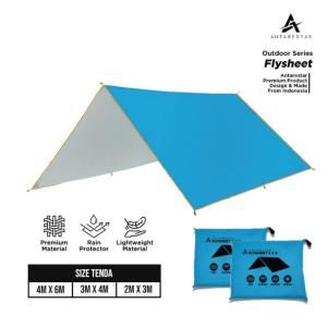 PAKET HEMAT - FLYSHEET 3X4  PASAK TENDA PAKET ALAT CAMPING PRAKTIS BUNDLING HEMAT