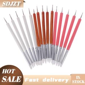 SDJZT 5 cái bộ mềm gốm đất sét công cụ Silicone + stainlestwo đầu điêu khắc nghệ thuật công cụ