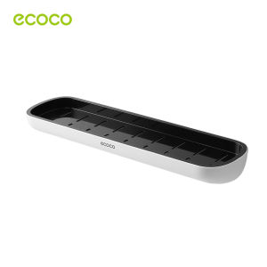 ECOCO ชั้นวางของในห้องน้ำ กันน้ำ ชั้นเก็บของ ติดผนัง รุ่นไม่ต้องเจาะ พร้อมราวแขวนผ้าเช็ดตัว