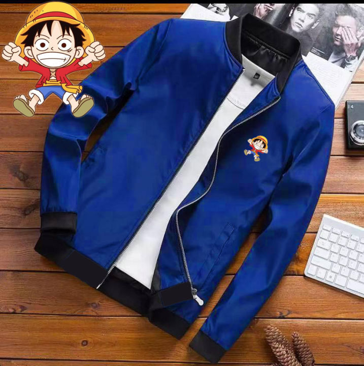 fashion bomber jacket unisex onepiece luffy style Lazada PH