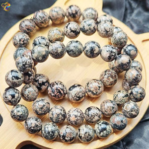 Collection Grade Snowflake Obsidian Bracelet