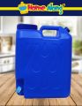 Gallon Blue Water Container with Faucet. 