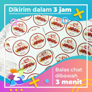 Zennida Stiker Label Imlek Ucapan Selamat Tahun Baru Sticker Imlek Custom Bulat