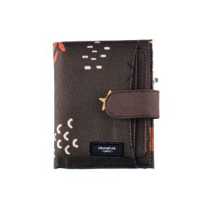 Dompet wanita lipat dompet cewek koin cardholder simple Robin Army Brown Dinamican Supply