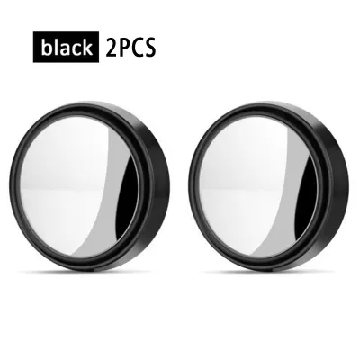 Car Blind Spot Mirror 360° Rotatable Adjustable Auto Auxiliary Reverse Rearview Mirror Frameless Blind Spot Convex Circular Angle Mirror Vacuum Suction Cup 汽车盲点镜 倒车镜