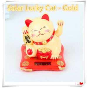Solar lucky cat home car decoration 7.5cm High