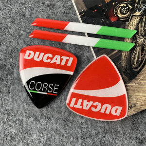 Ducati Logo Decal 3D Resin Gel Motorcycle Sticker for Ducati All 696 848 1098 1198