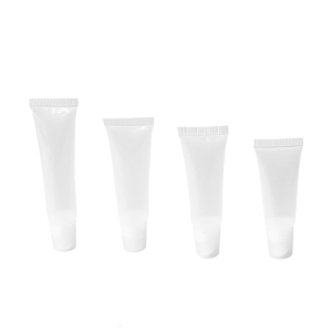 10pcs Small Refillable Lip Balm Containers Transparent Empty Lip Gloss Tubes Angled Tip Design 15ml Cosmetic Bottles