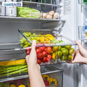 JustLiving Hộp Đựng Thực Phẩm Hộp Đựng Đồ Hộp Bảo Quản Đặc Biệt Cho Tủ Lạnh Hộp Bảo Quản Thực Phẩm Nhà Bếp Hộp Lạnh Thực Phẩm Bằng Nhựa