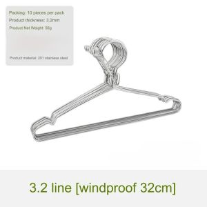 10pcs/set hangers stainless steel windproof hangers strong hangers non-slip hangers coat hangers