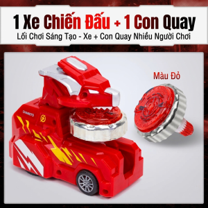 Bộ Đồ Chơi Xe Con Quay Phóng Tốc Độ Hợp Kim Cao Cấp Có Đèn LED Cho Bé