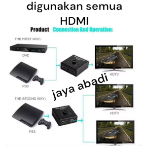 ORI 100% HDMI SPLITTER FOR DUAL TV 2 TELEVISI CABANG SPLITER 2 PORT CABANG SWITCHER SWITCHING OUTPUT