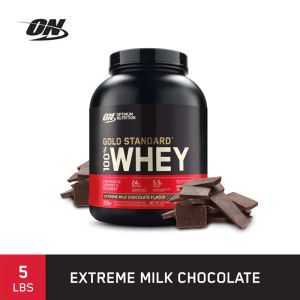 Optimum Nutrition Gold Standard Whey Double Rich Chocolate 5LB Chocolate Whey Protein with 5.5g BCAA