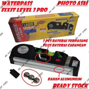 Waterpass Fixit Level Pro 3 Water Pass Meteran Laser up to 250 Cm