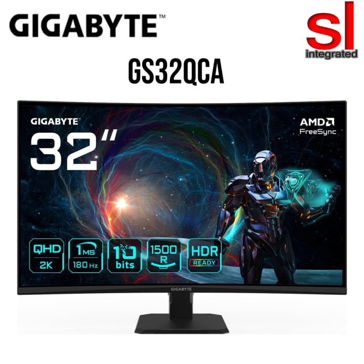 Gigabyte GS32QCA 31.5" QHD 180HZ 1MS FREESYNC HDR VA 1500R Curved Gaming Monitor