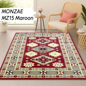 MIRZAE Karpet Lantai 100x150 MZ15 Maroon