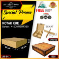 Kotak Kue | Dus Kue | Kotak Serbaguna | Kotak Murah Kraft 22x22x6 Box Packaging Polos|A1-14. 