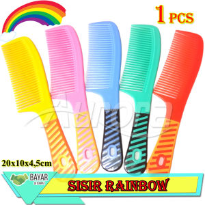 10Rb/3Pcs Sisir Rambut Raibow Panjang 20cm Sisir Garis Pelangi-Aurora Store(COD)