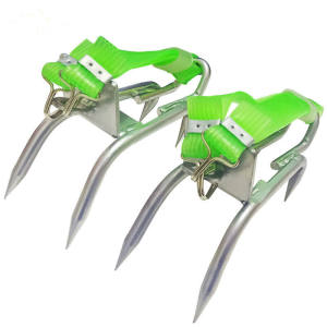 Stainless Steel Tree Climbing Spike Set Safety Belt Gear Adjustable Lanyard Professional Tools