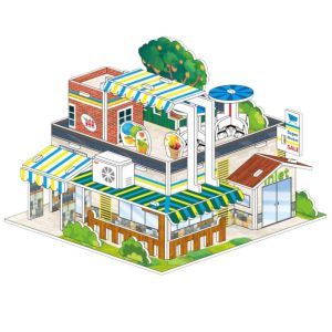Murah Banget - Rumah Kertas Puzzle 3D / Mainan Kreatif Edukasi / DIY 3D Paper House / Puzzle Anak
