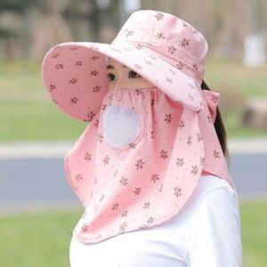 Sunscreen Hat Women Summer Hat Cover Face Sun Hat Big Edge Versatile Cool Hat Anti Ultraviolet Tea Picking Riding Sun Hat