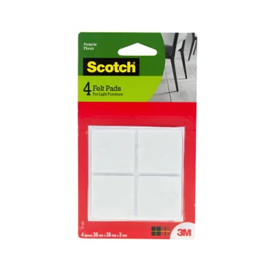 3M Scotch Felt Pad Square 38mm X 38mm 4pcs FP-38S