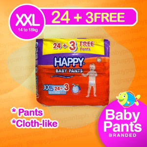 HAPPY PANTS DIAPERS NDED XXL 24’s (+3 free)