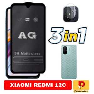 PROMO PAKET 3 INC 1 TEMPERED GLASS MATTE ANTI MINYAK FOR REALME 11 4G 2023 / REALME C51 NFC / XIAOMI REDMI 12 2023 / XIAOMI REDMI 12C / REALME C53 NFC / POCO M5 9H MATTE GLASS