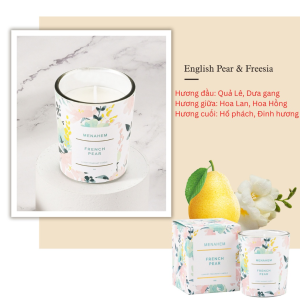 Nến Thơm Phòng Ngủ Candle Cup 50g Sáp Thơm Tinh Dầu Thiên Nhiên Không Khói Khử Mùi Menahem NEN10