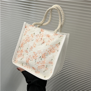 Tas Tote Bunga PU Kartun Korean Tote bAG Canvas 1122-123