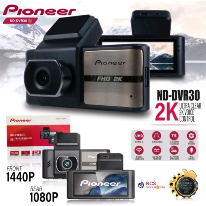 Pioneer ND-DVR30s P7 Dashcam DVR Car Recorder 2K HDR Front and Rear Camera  Voice Control Wifi Phone Connect | Lazada