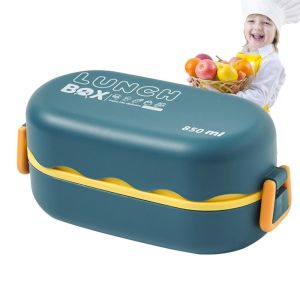 BW-C780 Lunch Box Bento Set 850ML / Kotak Bekal Makan Siang Free Sendok / Kotak Makan 2 Tingkat