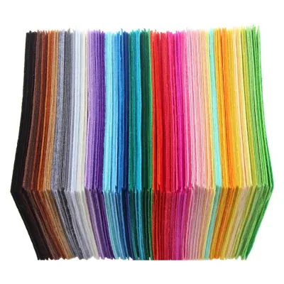 40pcs Non-Woven Polyester Colorful Cloth DIY Crafts Felt Fabric Sewing Accessories