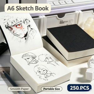 muji A6 Portable Notebook Thick Blank mini sketchbook Tearable Blank Notebook drawing  noting Art school supplies