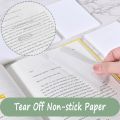 50 Sheets Glitter Transparent Sticky Notes, Shinny Posted It See Through Clear Sticky Notes Set, Waterproof Self-Adhesive Memo Message Reminder, Notebook Pads Notepads Stationery School Office Supplies. 