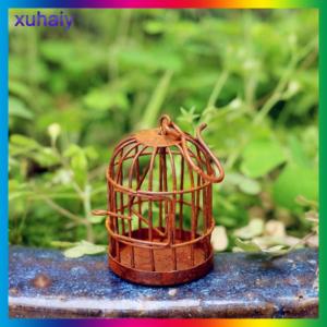xuhaiy 1:12 Dollhouse accessories miniature metal bird cage doll house ornament