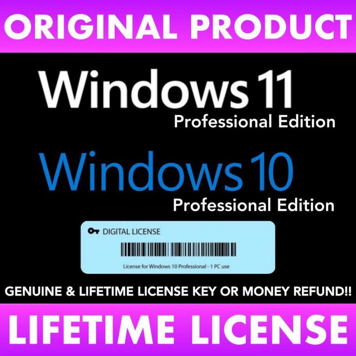 Genuine windows 10 11 professional product key license genuine
