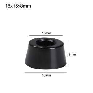 COMEMECO 10 pcs Instrument Accessories Cushion Black Tapered PVC Foot Mat Furniture Slip Feet Protective Pad