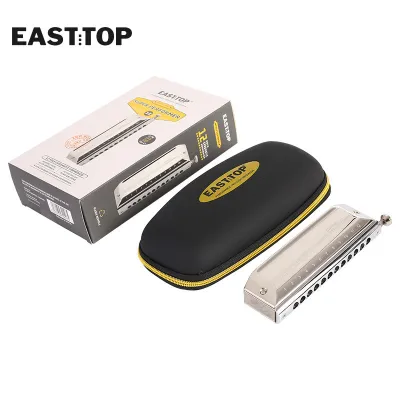 Easttop harmonica 12-hole chromatic scale (titanium grid) professionally played harmonica is a birthday gift for professional players beginners students and children ETP-12