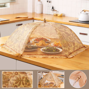 Foldable Food Cover Breathable Washable Mesh Dust Proof Cover Anti Fly Mosquito Cover Penutup Makanan Tudung