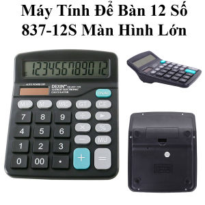 Máy Tính Để Bàn 12 Số Dexin 837-12S Màn Hình Lớn Tiện Lợi