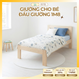 Giường Trẻ Em 1m8 có tựa Đầu Giường Giường Lắp Ráp Gỗ Thông Chắc Chắn Sử Dụng Lâu Dài khi Bé Lớn