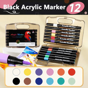 12/60/80 Colors Acrylic Marker Set Coloring set Highlighter pen Acrylic Paint Marker Art Supplies