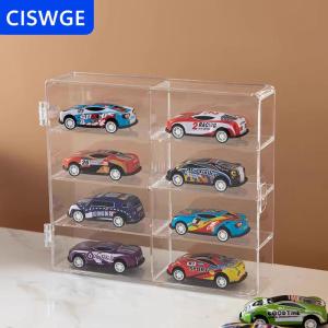 [COD] CISWGE 1 Piece chống bụi xe không đấm dính tường trong suốt hộp lưu trữ 1:64 Acrylic xe hộp hiển thị cho xe mô hình đồ chơi tủ giá