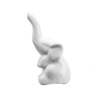 Charming White Elephants Ring Holder Stand for Secure Storage of Engagement and Wedding Rings Home Decors