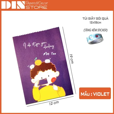 Túi giấy gói quà mini kích thước 12x19cm (𝙩𝙖̣̆𝙣𝙜 𝙩𝙚𝙢 𝙣𝙞𝙚̂𝙢 𝙥𝙝𝙤𝙣𝙜) 💖 Giỏ quà tặng cute