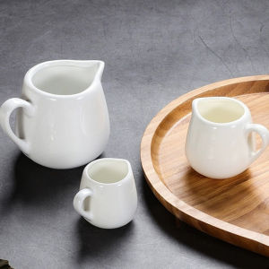 50ml Mini Ceramic Coffee Latte Art Cup Milk Jug with Handle Steak Sauce Bowl Sugar Pot
