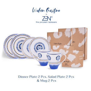 ZEN x WULAN GURITNO Piring Mug Keramik Blissful Asha isi 6 pcs + Box
